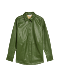 Faux Leather Shirt