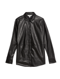 Faux Leather Shirt
