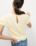 Floral Regular Fit Puff Sleeve Top