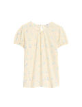 Floral Regular Fit Puff Sleeve Top