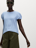 Regular Fit Puff Sleeve Top