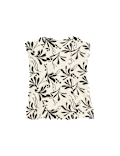 Linen Blend Printed Bandeau Top