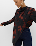 Satin Floral Blouse