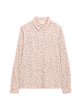 Polka Dot Printed Collared Shirt