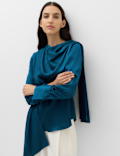 Satin Cowl Neck Top