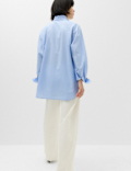 Pure Cotton Pie Crust Frill Neck Shirt