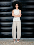 Lace Fitted Tunic Shell Top