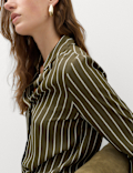 Polka Dot Collared Button Through Shirt