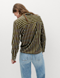Polka Dot Collared Button Through Shirt