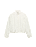 Pinstripe Funnel Neck Shirt