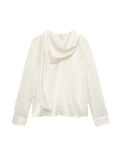 Satin Scarf Neck Blouse