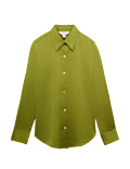 Satin Collared Button Through Shirt
