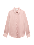 Satin Collared Button Through Shirt