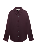 Satin Collared Button Through Shirt