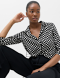 Polka Dot Collared Neck Shirt