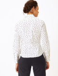 Cotton Polka Dot Fitted Shirt