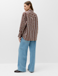 Pure Cotton Oversized Striped Shirt