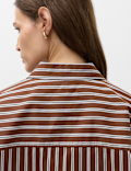 Pure Cotton Oversized Striped Shirt