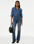 Denim Collared Relaxed Shirt