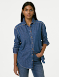 Denim Collared Relaxed Shirt