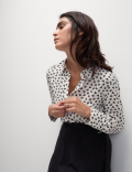 Printed Collared Button Through Shirt
