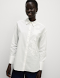 Pure Cotton Applique Button Through Shirt