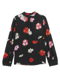 Floral Embroidered High Neck Top