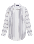 Pure Cotton Striped Oversized Girlfriend Style Shirt