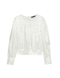 Satin Spotty Round Neck Blouse