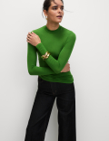 Modal Rich High Neck Regular Fit Top