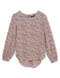 Spot Print Long Sleeve Top
