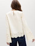 Pure Cotton Embroidered Cutwork Top