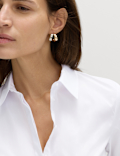 Cotton Rich Collared Fitted Shirt