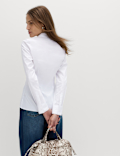 Cotton Rich Collared Fitted Shirt