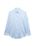 Satin Collared Button Through Shirt