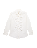 Pure Cotton Bow Detail Collared Shirt