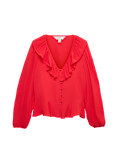 Waisted Ruffle Blouse