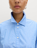 Pure Cotton Striped Button Detail Shirt