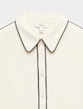 Bow Tie Piped Detail Shirt