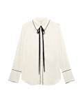 Bow Tie Piped Detail Shirt