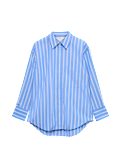 Pure Cotton Striped Girlfriend Shirt