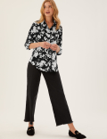 Floral Collared Long Sleeve Shirt