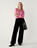 Round Neck Popover Blouse