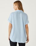 Satin Popover Blouse