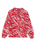 Printed Tie Neck Blouse