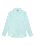 Satin Collared Long Sleeve Shirt