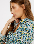 Pima Cotton Floral Button Detailed Shirt