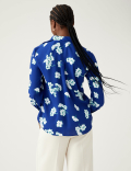 Printed Collared Long Sleeve Shirt