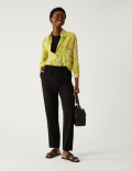 Printed Collared Long Sleeve Shirt