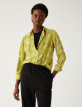 Printed Collared Long Sleeve Shirt